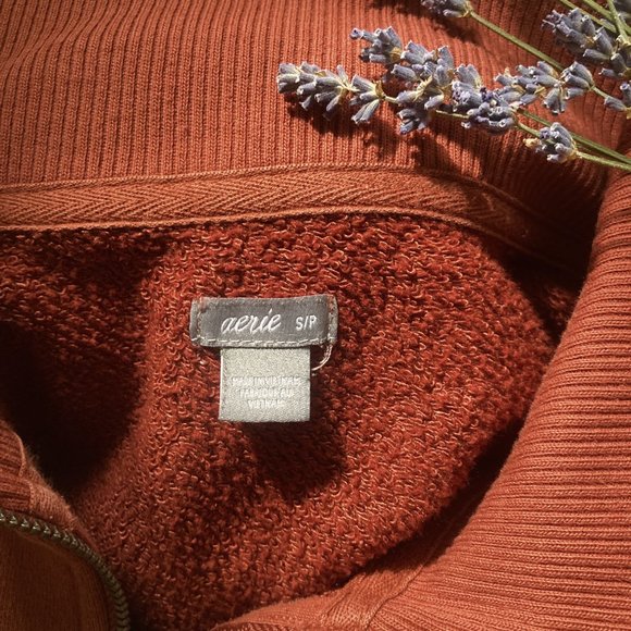 Burnt Orange Aerie Zip-up Sweater ๐๐ - Picture 6 of 6